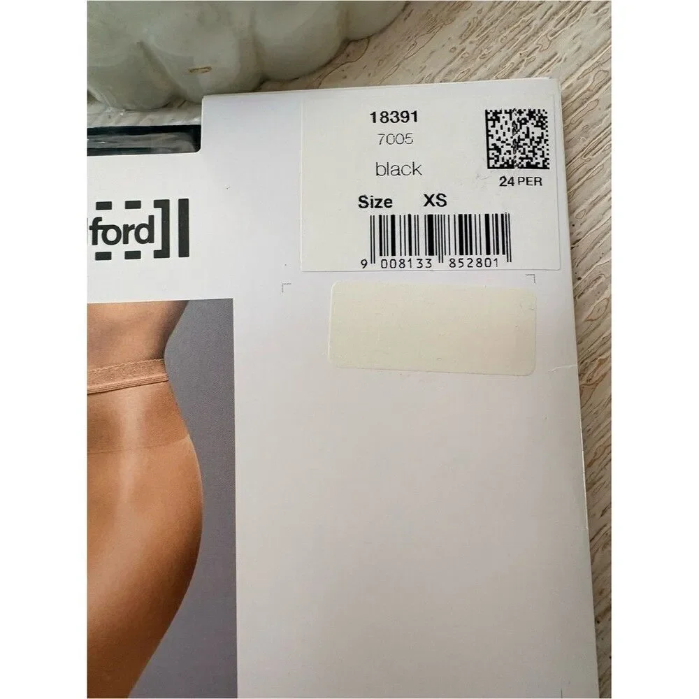 NWT Wolford Neon 40 Black Tights Size XS